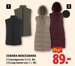 Lidl ESMARA MEN/ESMARA Lang vateret vest tilbud