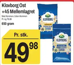 ABC Lavpris Klovborg Ost (+45 Mellemlagret) tilbud