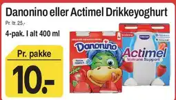ABC Lavpris Danonino eller Actimel Drikkeyoghurt tilbud