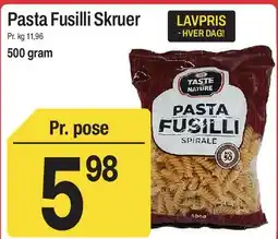 ABC Lavpris Pasta Fusilli Skruer tilbud