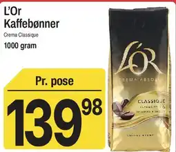 ABC Lavpris L'Or Kaffebønner (Creme Classique) tilbud