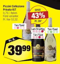 Calle Piccini Collezione Privata IGT 0,75 l tilbud