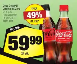 Calle Coca Cola PET Original el. Zero 24 x 0,33 l tilbud