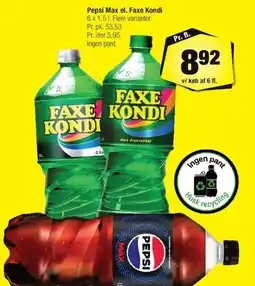 Calle Pepsi Max el. Faxe Kondi tilbud