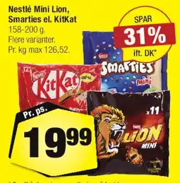 Calle Nestlé Mini (KitKat, Lion, Smarties) tilbud