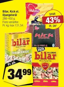 Calle Bilar, Kick el. Djungelvrål tilbud