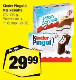 Calle Kinder Pingui el. Mælkesnitte tilbud
