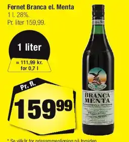 Calle Fernet Branca el. Menta tilbud