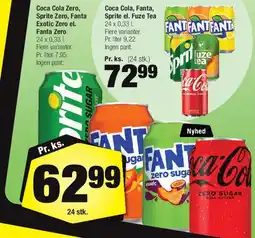 Calle Coca Cola / Fanta / Sprite (tilbud, 24 x 0,33 l) tilbud