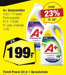 Calle A+ vaskemiddel tilbud