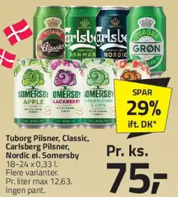 Fleggaard Tuborg / Carlsberg / Somersby tilbud