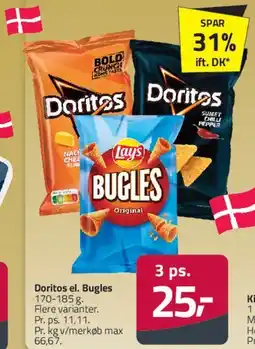 Fleggaard Doritos & Bugles (snacks) tilbud