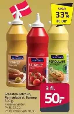 Fleggaard Graasten Ketchup / Remoulade / Sennep tilbud
