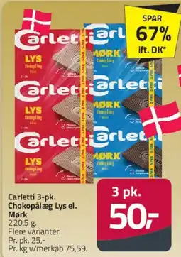Fleggaard Carletti 3-pak chokolade tilbud
