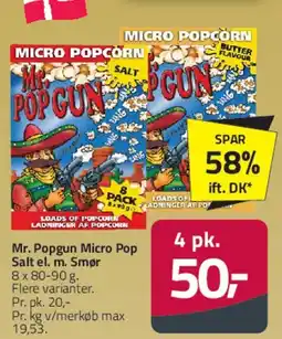Fleggaard Mr. Popgun Micro Pop (mikropopcorn) tilbud