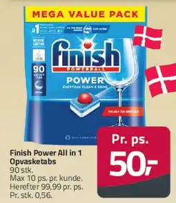 Fleggaard Finish Power All in 1 opvasketabs tilbud
