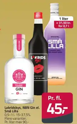 Fleggaard Lakridskys / NBN Gin / Små Lilla tilbud