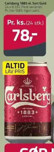 Fleggaard Carlsberg 1883 / Sort Guld tilbud