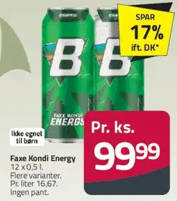 Fleggaard Faxe Kondi Energy tilbud