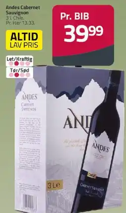 Fleggaard Andes Cabernet Sauvignon tilbud