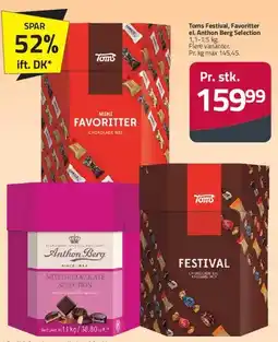 Fleggaard Toms Festival / Favoritter (el. Anthon Berg Selection) tilbud
