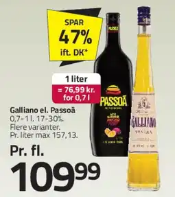 Fleggaard Galliano / Passoà tilbud