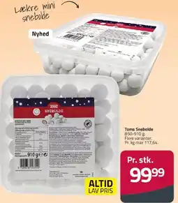 Fleggaard Toms Snebolde (stor bøtte) tilbud