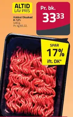 Fleggaard Hakket oksekød 8-12% tilbud
