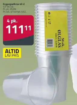 Fleggaard Engangsglas 40 cl tilbud