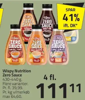 Fleggaard Zero Sauce tilbud