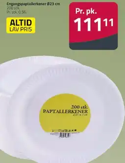 Fleggaard Engangspaptallerkener Ø23 cm tilbud