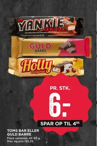 MENY Toms bar eller guld barre tilbud
