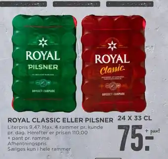 MENY Royal classic eller pilsner tilbud
