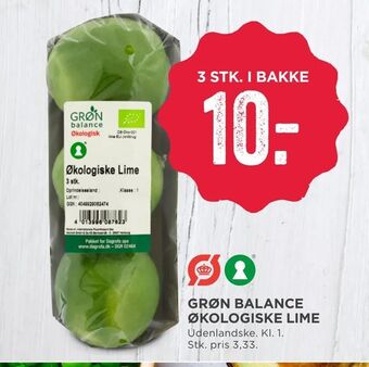 MENY Grøn balance økologiske lime tilbud