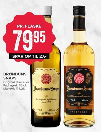 MENY Brøndums snaps tilbud