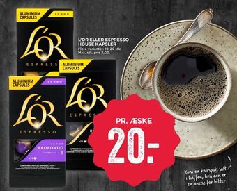 MENY L'or eller espresso house kapsler tilbud