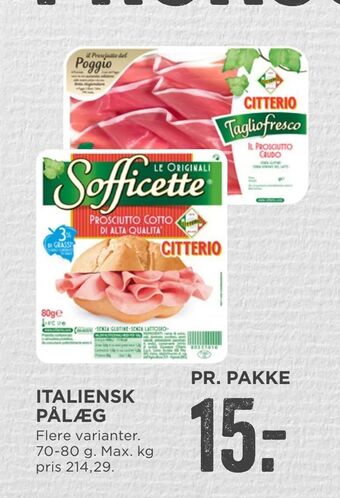 MENY Italiensk pålæg tilbud