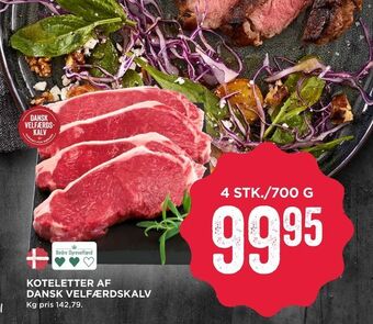 MENY Koteletter af dansk velfærdskalv tilbud