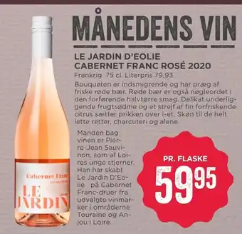 Le jardin d'eolie Cabernet franc rosé 2020