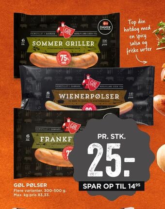 MENY Gøl pølser tilbud