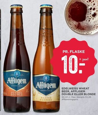 MENY Edelweiss wheat beer, affligem double eller blonde tilbud