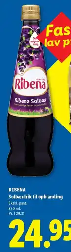 Lidl Ribena Solbærdrik til opblanding tilbud
