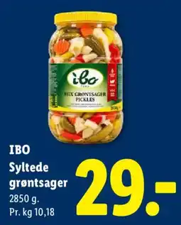 Lidl Ibo syltede grøntsager tilbud