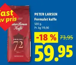 Lidl Peter Larsen Formalet kaffe tilbud