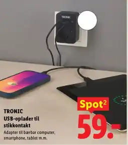 Lidl Tronic usb-oplader til stikkontakt tilbud