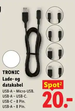 Lidl Tronic Lade- og datakabel tilbud