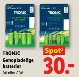 Lidl Tronic genopladelige batterier tilbud