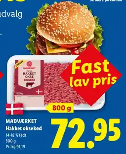 Lidl Madværket Hakket oksekød tilbud
