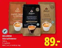 Lidl Bellarom hele kaffebønner tilbud