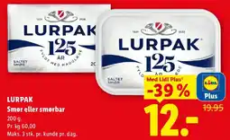 Lidl Lurpak smør eller smørbar tilbud
